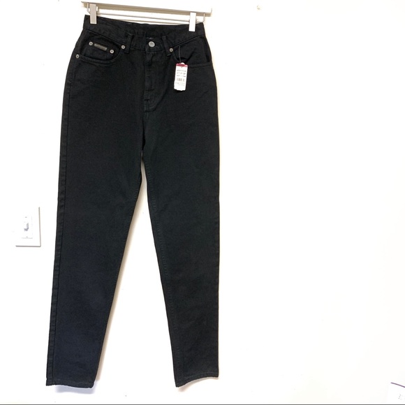 Vintage 90s Calvin Klein High Waisted Jeans Black - Picture 2 of 8